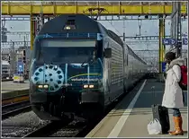 Warten auf den Zug im Hauptbahnhof von Z�rich. 27.12.09 (Jeanny)