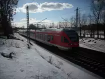 Unterwegs am 05.M�rz 2010,bei Bergen/R�gen,war der 429 028,der den RE 33213 Rostock-Sassnitz fuhr.