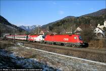 1116.180 und 1116.246 mit dem OIC 556 bei St�bing am 07.03.2010