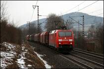152 087 (9180 6152 087-3 D-DB) hat vermutlich den FX 51055 nach N�rnberg am Haken. (14.03.2010)