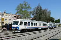 Ausfahrt der Doppeltraktion aus MT5716+MT5729 Richtung Osten.
17.04.2009 Selcuk
