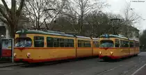 VBK 199 auf Sonderfahrt anl�sslich der TSNV JHV trifft  am Konzerthaus auf  VBK 208 als 5 nach Rintheim 20.3.10