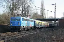1042 520 mit einem Fu�ballsonderzug am 23.3.10 in Limmer.