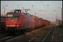 DB 145 048-5 und einem gemischtem G�terzug (NVR-Nummer: 91 80 6145 048-5 D-DB, DB Schenker Rail, gesehen Nuthetal-Saarmund 23.03.2010)