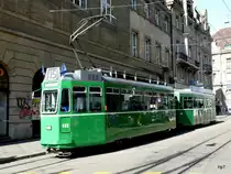 BVB - Be 4/4 465 mit Anh�nger unterwegs auf der Linie 15 am 19.03.2010