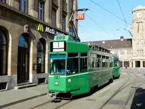 BVB - Be 4/4 495 mit Anh�nger unterwegs auf der Linie 1 am 19.03.2010