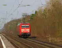 DB 101 011-5 als Tfzf Richtung Mainz, am 23.03.2010 in Uhlerborn.