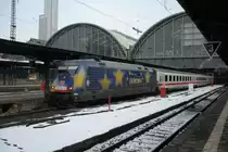 Am 13.02.2010 hat die 101 101-4 den EC 390 aus Linz Hbf nach Frankfurt Hbf gebracht und wird in K�rze den Zug zur Abstellung bringen.