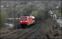152 077 (9180 6152 077-4 D-DB) hat den  AUDI-Express , Ingolstadt-Nord - Emden, am Haken. (24.03.2010)