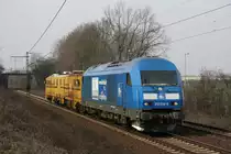 253 014 zog am 24.03.2010 Bauger�mpel durch Ahlten
