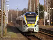 Det ET 7.10 aus Hamm(Westf) kommend auf seinem Weg nach M'Gladbach Hbf bei der Einfahrt von Unna am 23.03.2010
