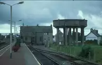 IERLAND sep 2001 BALLYBROPHY STATION met de oude watertoren de rails aan de rechter zijde zijn van de lijn van limerick/nenagh/ballybrophy
