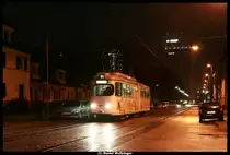 Der 125 auf einer Nachtsonderfahrt vom 27.03. auf den 28.03.10 in der Carl-Bosch-Stra�e.