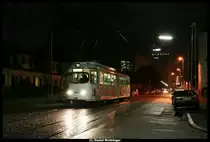 Der 125 auf einer Nachtsonderfahrt vom 27.03. auf den 28.03.10 in der Carl-Bosch-Stra�e.