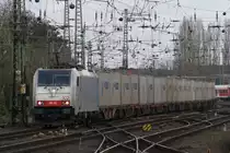 186 102(Lokomotion) mit dem EWALS Zug nach M�nchen in M�nchengladbach Hbf am 27.03.2010 um 12:57 Uhr