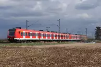 423 261-7 + 423 xxx.x als S 11 nach D�sseldorf Flughafen Terminal in Neuss Allerheiligen am 27.03.2010 um 14:51 Uhr