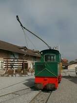 Internationale Rheinregulierung(IRR)Dienstbahn Dieselelektrische Lok  S�ntis  am 12.10.01 auf dem Werkhof