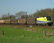 1216 930 auf der Fahrt Richtung S�den am Abend des 06.04.2010. Aufgenommen in Hermannspiegel.