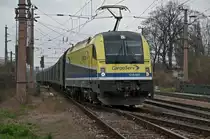 1216 931 kam mit SLGAG 46180 (Umleitungsverkehr Cargoserv Linz Voest---Breclav) am 11.04.2010 durch Korneuburg. 