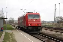 HGK 2067 (185 632-7) solo auf dem Weg von Stendell nach Angerm�nde 09.04.2010 Passow