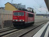 155-267 am 22.7.2005 als Solo Lok in Ludwigshafen Mitte.