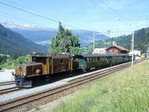 RhB Bahnfest Filisur Extrazug 3527 von Landquart nach Filisur am 04.07.1999 in Surava mit Oldtimer-E-Lok Ge 6/6I 414 - B 2245 - B 2246 - B� 2060 - C� 2012 - D� 4052II. 