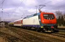 EU43-002  Amstetten  29.01.01  ( Testfahrt Lok kam nicht zur PKP )