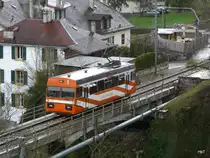 travys / OC - Triebwagen Be 2/2 14 unterwegs in Orbe am 04.04.2010