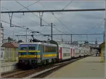 Bedingt durch Gleisbauarbeiten zwischen L�ttich und Ans, war f�r den IC Blankenberge-Li�ge Guillemins am 28.03.10 in Ans Endstation. (Jeanny) 