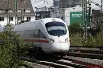 22.4.2010, 14:23 Uhr: Ein ICE-T f�hrt als Ersatzzug f�r den wegen eines Triebwagenschadens versp�teten ICE 2812 nach D�sseldorf in Dortmund ein.