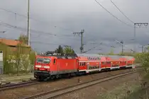 143 918 pendelte am 21.04.2010 mit ihren RB´s zwischen Braunschweig und Burg und zur�ck fotografiert in Braunschweig Weddel