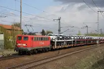 140 627 mit dem Fallerslebener G�terzug in Braunschweig Weddel am 21.03.2010