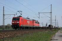 145 033 mit 139 222 am 24.4.10 in Dedensen/G�mmer.