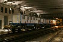 Unz�hlige Wagen der ersten Leer-Komposition waren schon beladen und versandfertig abgestellt.
Chur 25.04.10