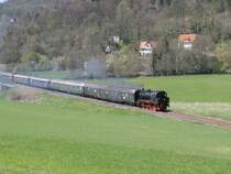 Elna 6 der DFS mit dem Sonderzug der UEF am 24.4.2010 auf der Neidekbr�cke 