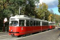 Wien E1 4558+c3 1101 (Linie 49), H�tteldorf, 19.10.2002