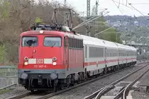 Die 113 267-9 mit IC 2862 in Wuppertal Vohwinkel am 21,04,10