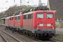 Die 139 131-7 macht den schluss des Lokzuges in Wuppertal Vohwinkel am 21,04,10