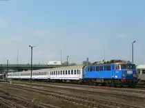 EP07 1051 mit Intercity-Wagen am 1.5.2010 auf der Dampflokparade in Wolsztyn.