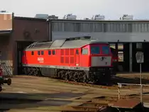 232 909-2 war am 28.04.10 in Cottbus zusehen. Foto machte ich durch den Zaun!