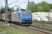 185 519-6, am 29.04.10 in Lehrte, mit gemisten G�terzug.