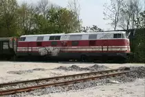 Hat auch schon bessere Tage gesehen.V180 331 der PBSV beim Tag der offenen T�r am 01.05.10 im BW Glauchau.