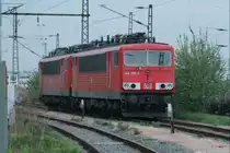 155 175 und eine Schwesterlok warten in Zwickau(Sachs.)auf ihre n�chsten Aufgaben.01.05.10.