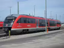 642 052-4 wartet auf ihren n�chsten Einsatz im BW Rostock Hbf.(02.05.10) 