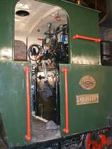 Internationale Rheinregulierung(IRR)Dienstbahn,Dampflok  St.Gallen  (Jung 1910) F�hrerstand