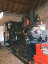 Internationale Rheinregulierung(IRR)Dienstbahn,Dampflok  Maffei  (Maffei 1921)am 12.10.01 im Schuppen (Lustenau/A)