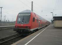 Hier ein RE50 von Leipzig Hbf. nach Dresden Hbf., bei der Ausfahrt am 14.5.2010 aus Leipzig Hbf.