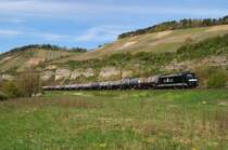 185 571 (R4C) mit Kesselzug bei Himmelstadt (22.04.2010)