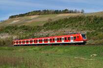 423 030 (S-Bahn Stuttgart) bei Himmelstadt (22.04.2010)