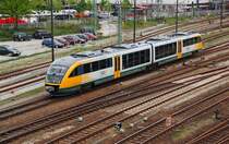 Ein Desiro der ODEG verl�sst am 08.05.10 Cottbus Richtung Zittau.